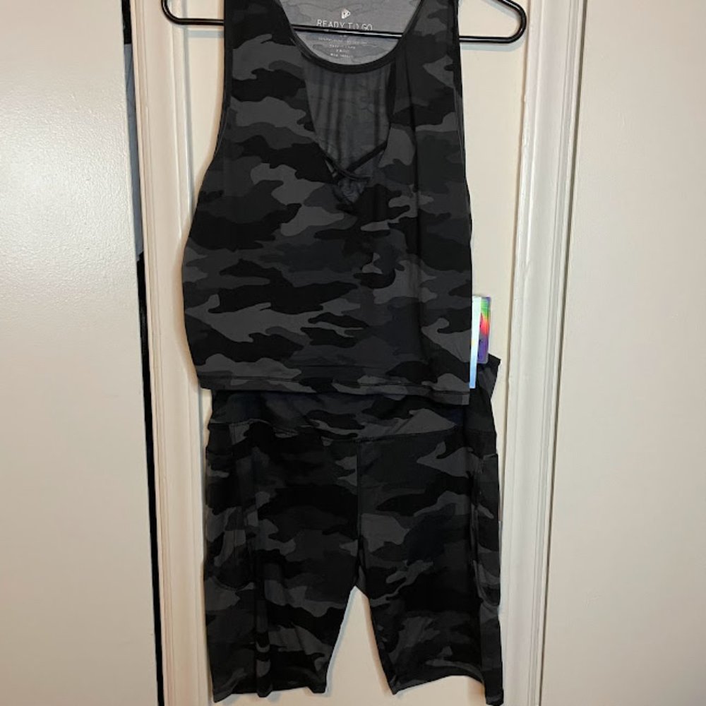 Camo Workout Short Set 2X